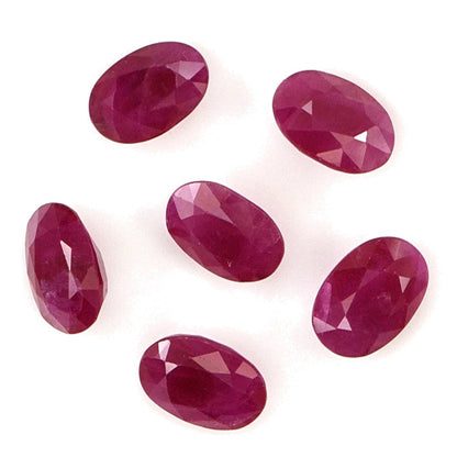 Natural Untreated Burma Ruby Calibrated Ovals | 5x7mm & 6x8mm
