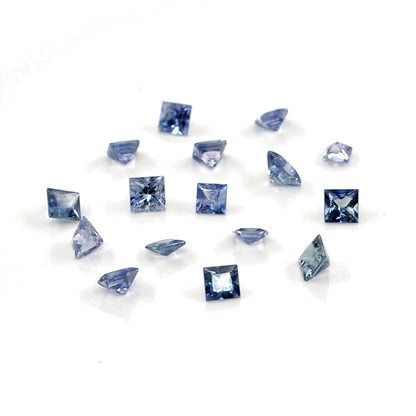 Natural Untreated Blue Sapphire Calibrated Squares | 2mm & 2.5mm