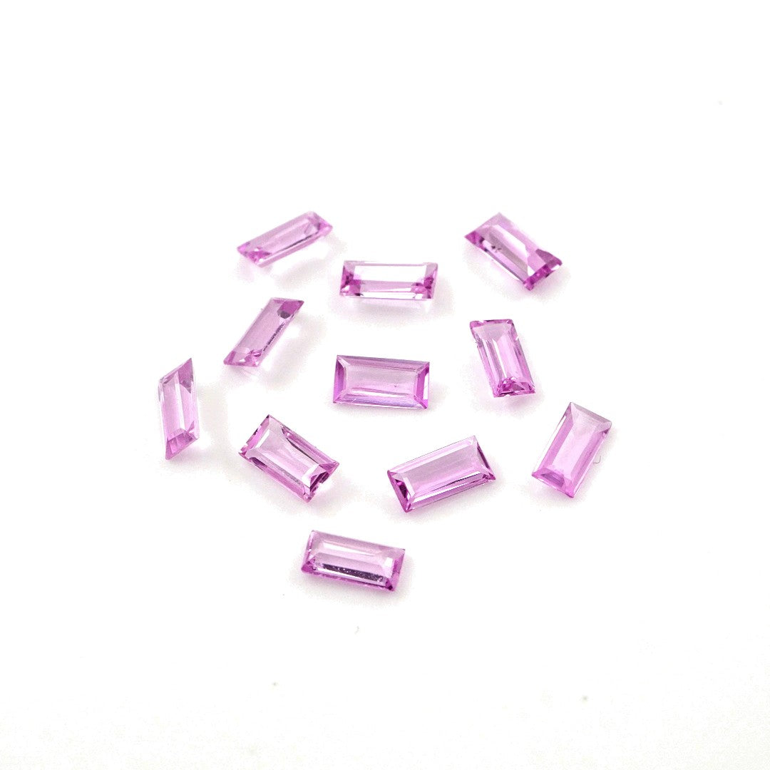 Natural Untreated Pink Sapphire Calibrated Baguettes | 2x4mm & 2.5x5mm