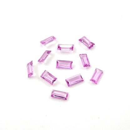 Natural Untreated Pink Sapphire Calibrated Baguettes | 2x4mm & 2.5x5mm