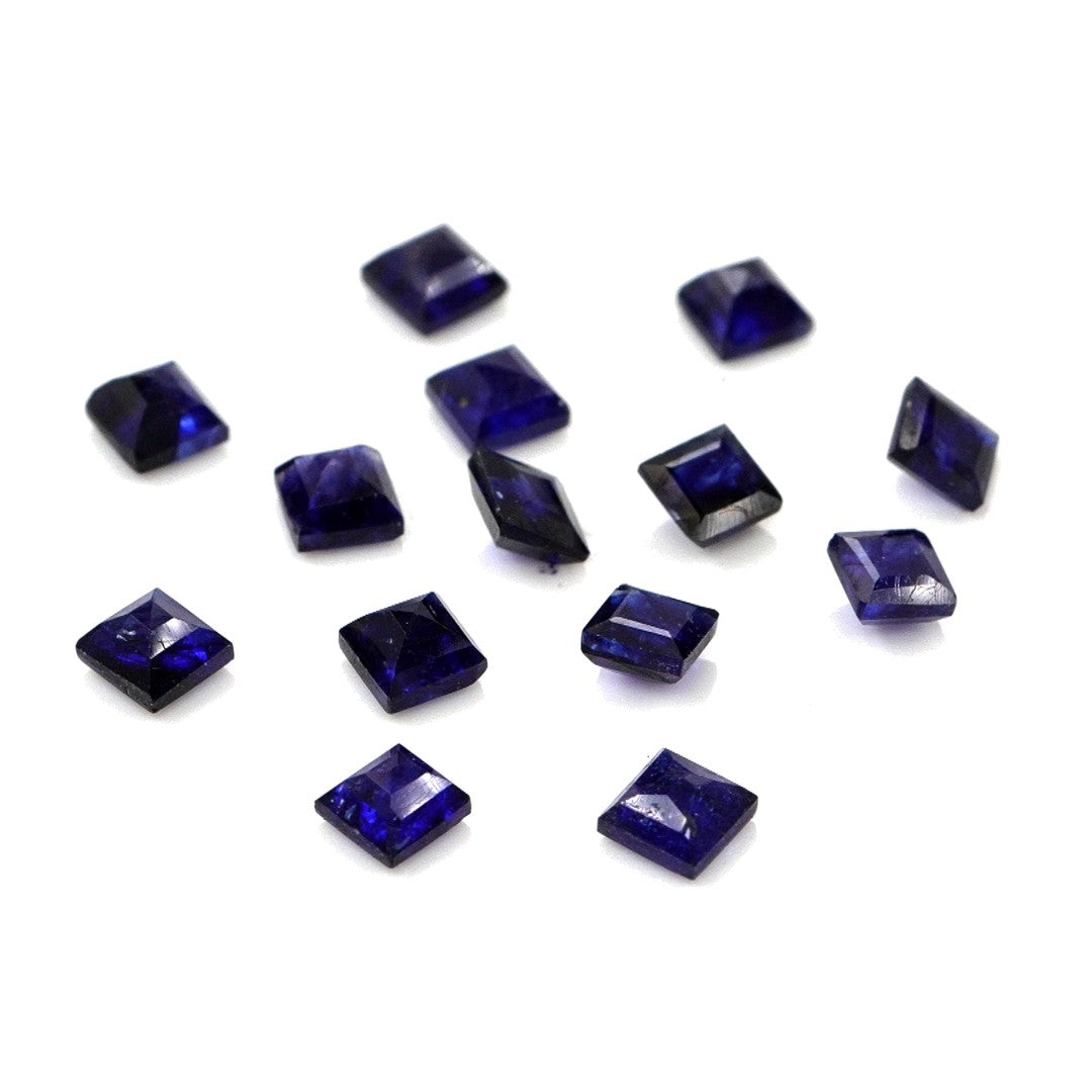 Natural Bangkok Blue Sapphire Calibrated Squares | 2mm & 2.5mm