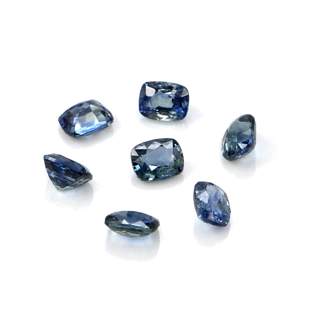 Natural Untreated Australian Teal Sapphire Calibrated Long Cushions | 3x4mm & 4x5mm