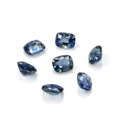 Natural Untreated Australian Teal Sapphire Calibrated Long Cushions | 3x4mm & 4x5mm