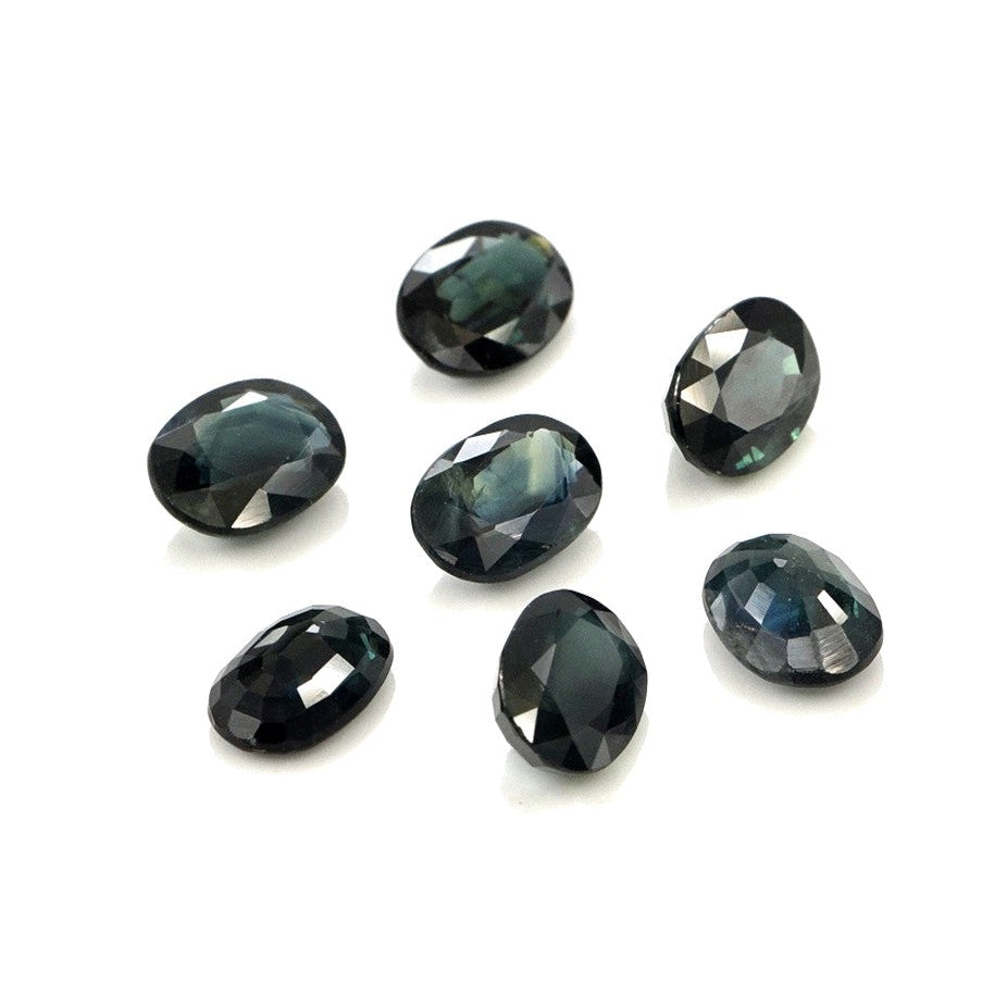 Natural Untreated Australian Teal Sapphire Calibrated Ovals | 5x6mm & 6x7mm