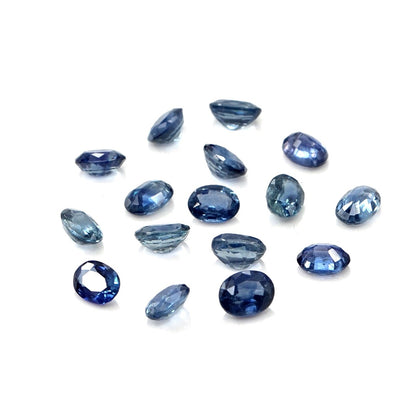 Natural Untreated Blue Sapphire Calibrated Ovals | 3x4mm & 4x5mm