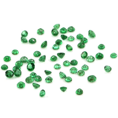 Natural Zambian Emerald Calibrated Rounds | 2mm & 2.5mm