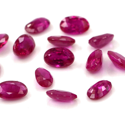 Natural Untreated Burma Ruby Calibrated Ovals | 3x5mm & 4x6mm