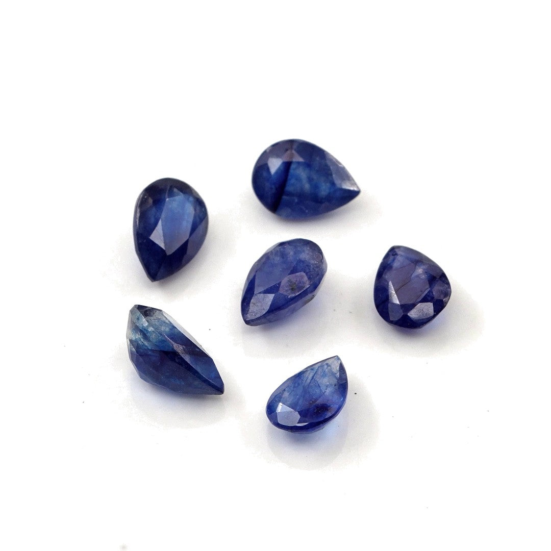 Natural Bangkok Blue Sapphire Calibrated Pears | 5x7mm & 6x8mm