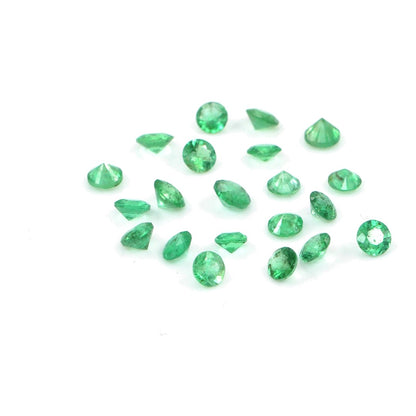 Natural Zambian Emerald Calibrated Rounds | 2mm & 2.5mm