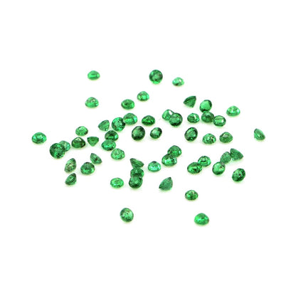 Natural Zambian Emerald Calibrated Rounds | 1.5mm & 1.75mm