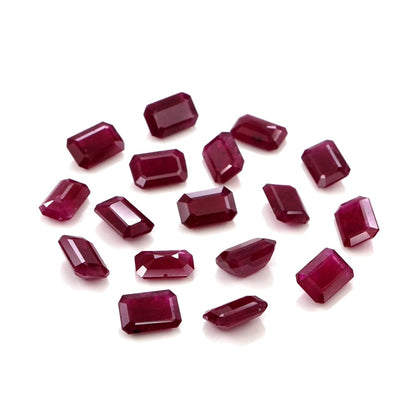 Natural Untreated Mozambique Ruby Calibrated Octagons | 3x5mm & 4x6mm