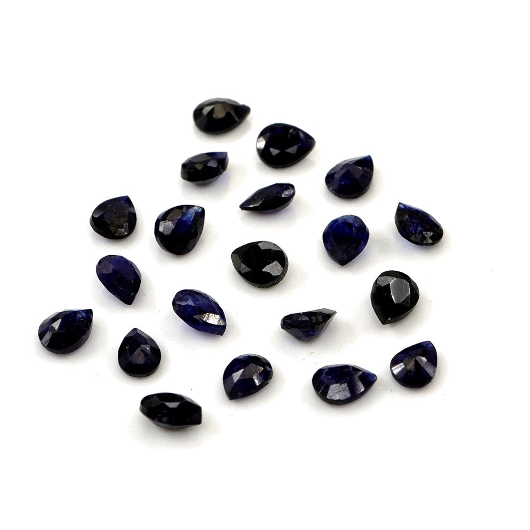 Natural Bangkok Blue Sapphire Calibrated Pears | 3x4mm & 4x5mm