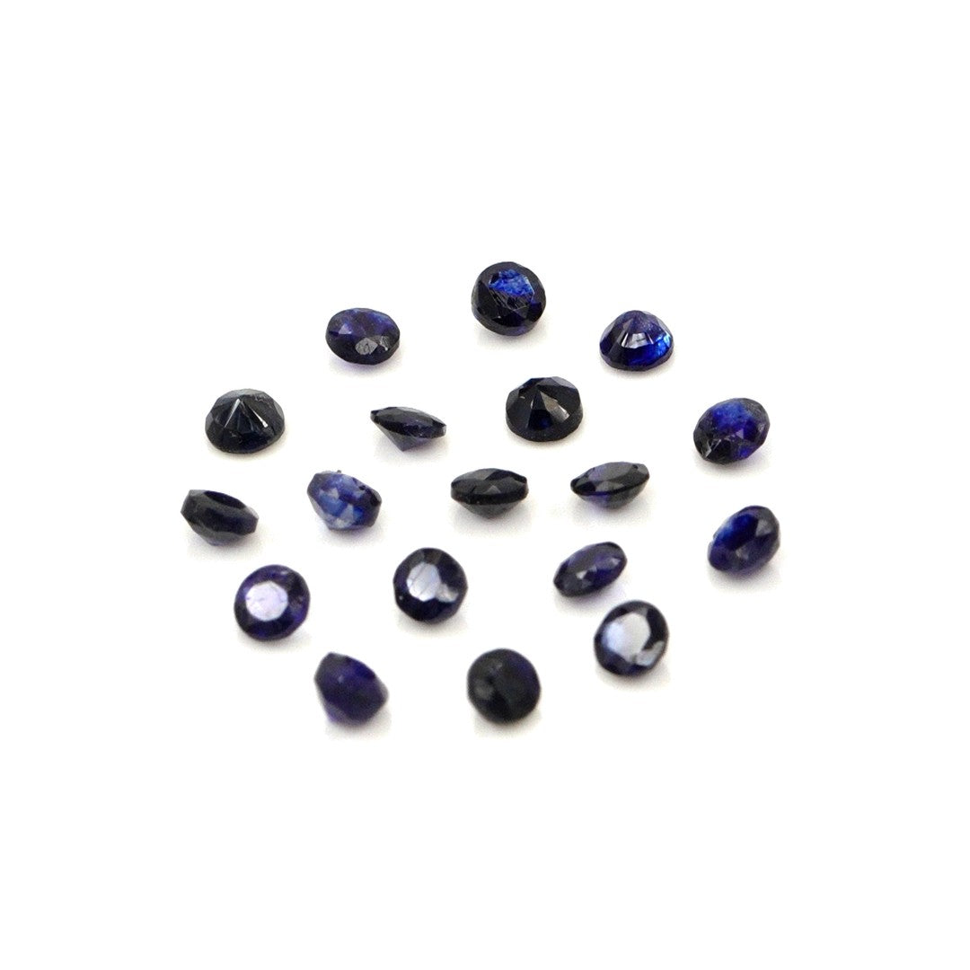 Natural Bangkok Blue Sapphire Calibrated Rounds | 2.5mm & 3mm
