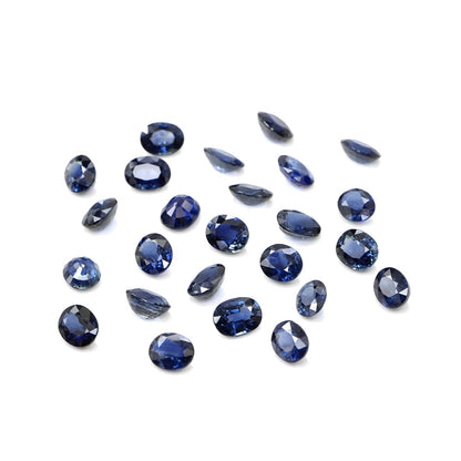 Natural Untreated Blue Sapphire Calibrated Ovals | 3x4mm & 4x5mm