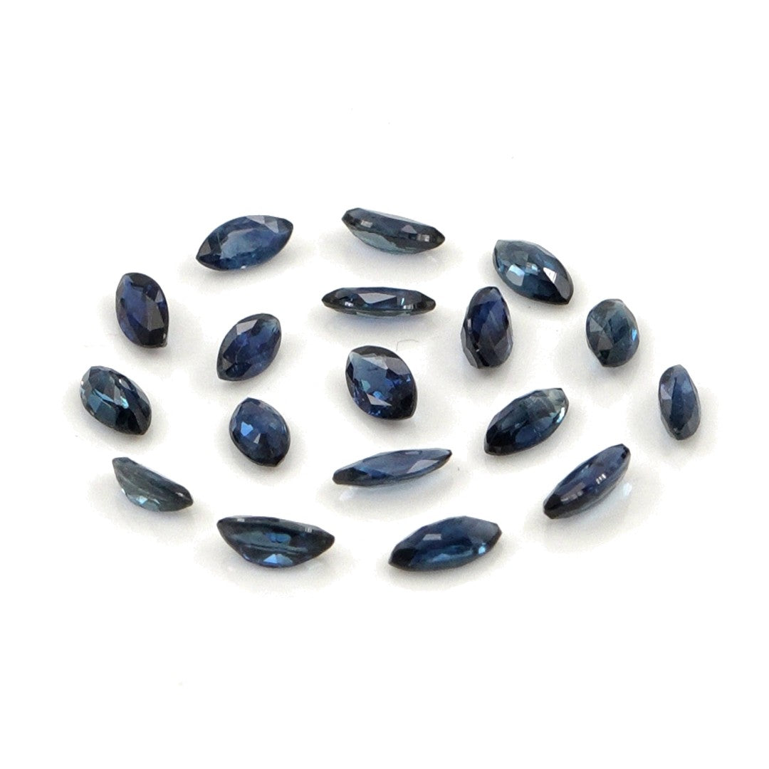 Natural Untreated Blue Sapphire Calibrated Marquise | 1.5x3mm & 2x4mm
