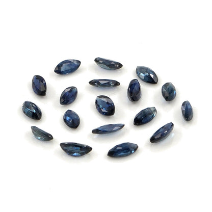 Natural Untreated Blue Sapphire Calibrated Marquise | 1.5x3mm & 2x4mm