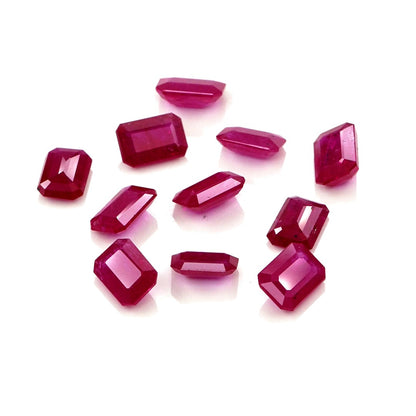 Natural Untreated Mozambique Ruby Calibrated Octagons | 5x7mm & 6x8mm
