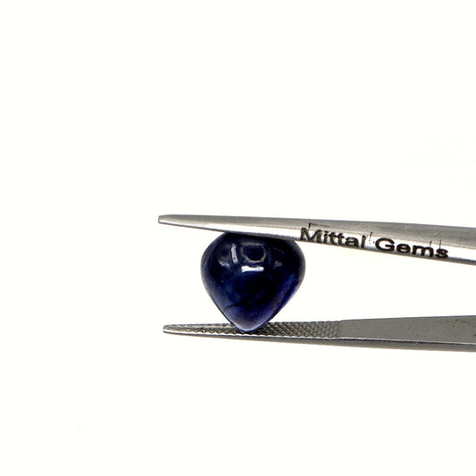 Natural Bangkok Blue Sapphire Calibrated Cabochon Pears | 11x13mm & 12x14mm