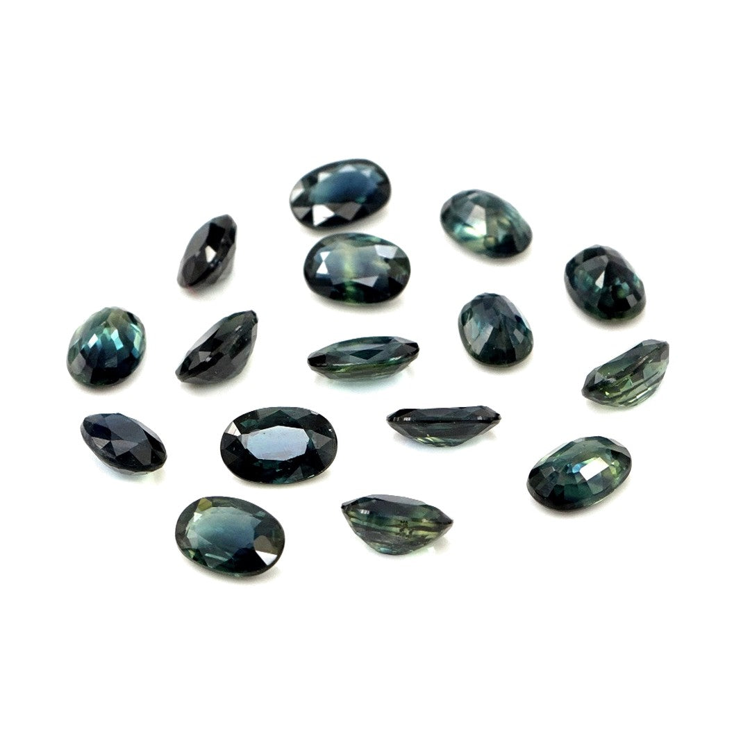 Natural Untreated Teal Sapphire Calibrated Ovals | 3x5mm & 4x6mm