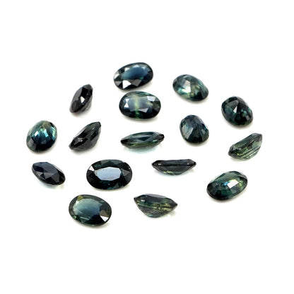 Natural Untreated Teal Sapphire Calibrated Ovals | 3x5mm & 4x6mm