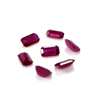 Natural Untreated Mozambique Ruby Calibrated Octagons | 3x5mm & 4x6mm