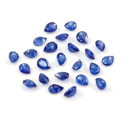 Natural Bangkok Blue Sapphire Calibrated Pears | 3x4mm & 4x5mm