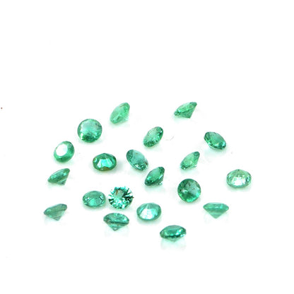 Natural Zambian Emerald Calibrated Rounds | 2mm & 2.5mm