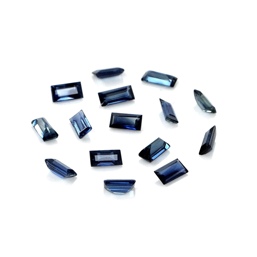 Natural Untreated Blue Sapphire Calibrated Baguettes | 1.5x3mm & 2x4mm