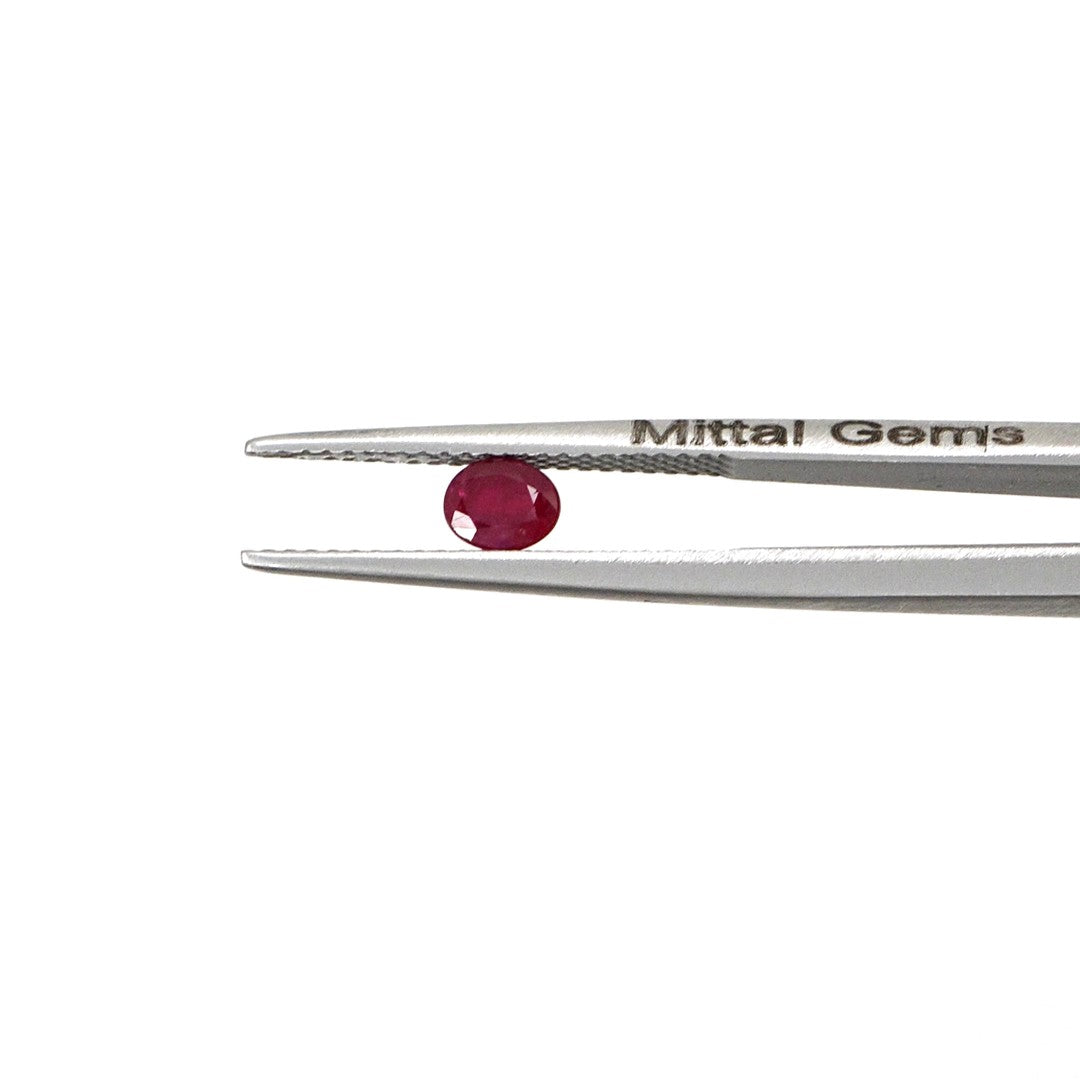 Natural Untreated African Ruby Calibrated Ovals | 3x4mm & 4x5mm