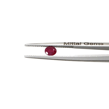 Natural Untreated African Ruby Calibrated Ovals | 3x4mm & 4x5mm