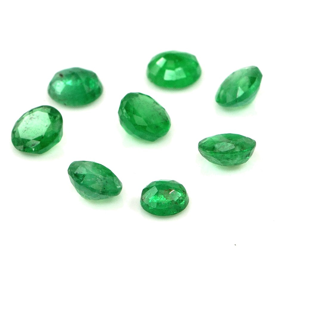 Natural Zambian Emerald Calibrated Rounds | 4mm & 4.5mm