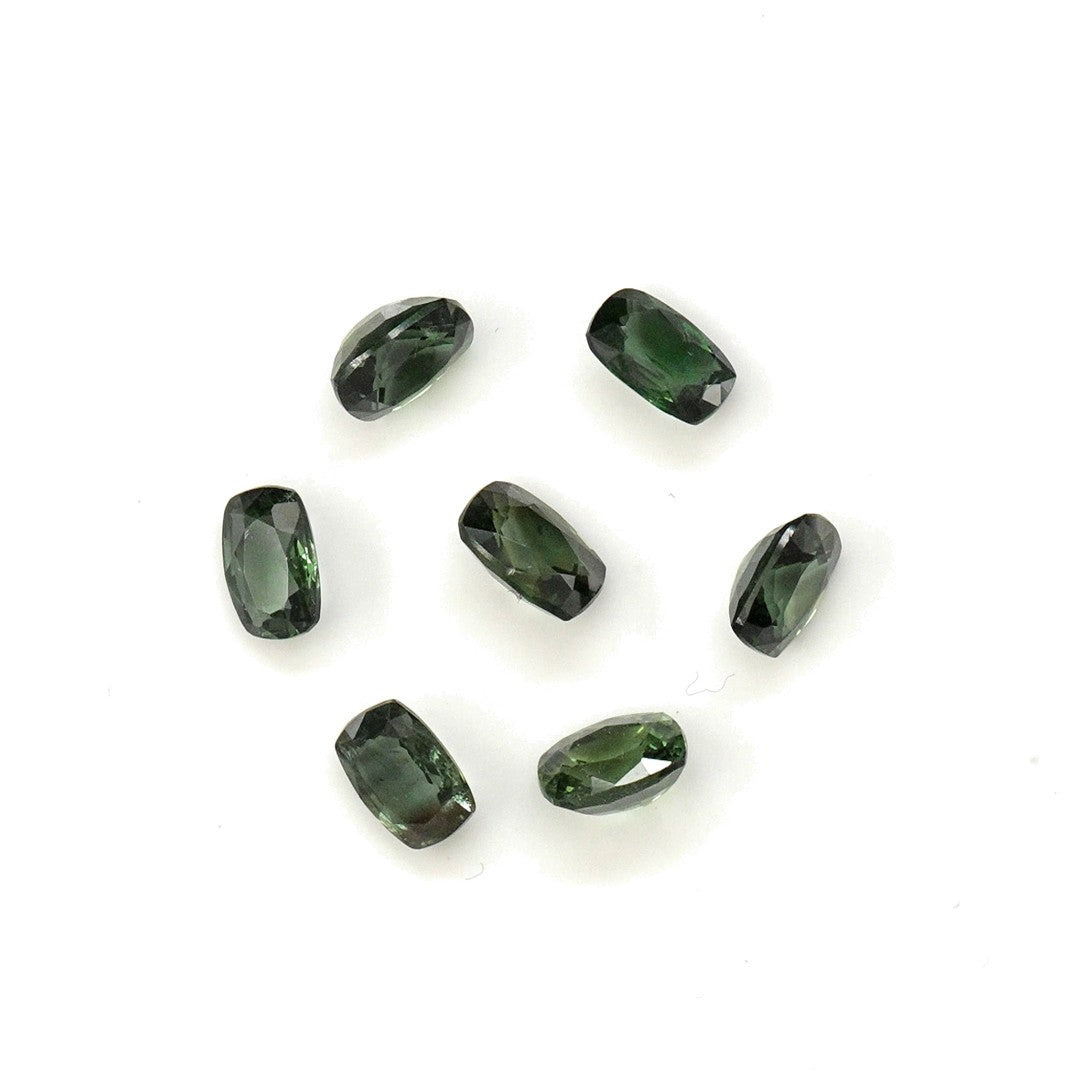 Natural Untreated Australian Teal Sapphire Calibrated Long Cushions | 3x4mm & 4x5mm