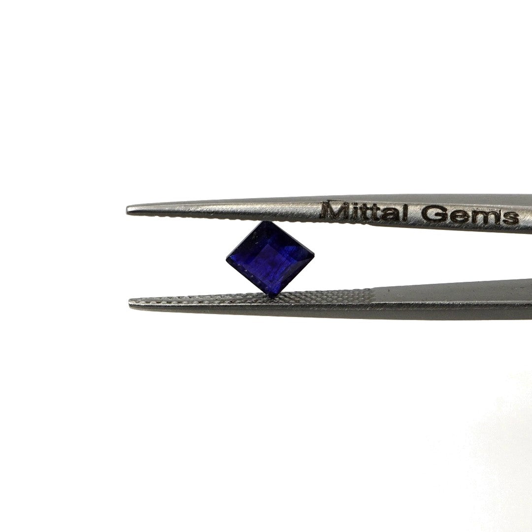 Natural Bangkok Blue Sapphire Calibrated Squares | 5mm & 6mm