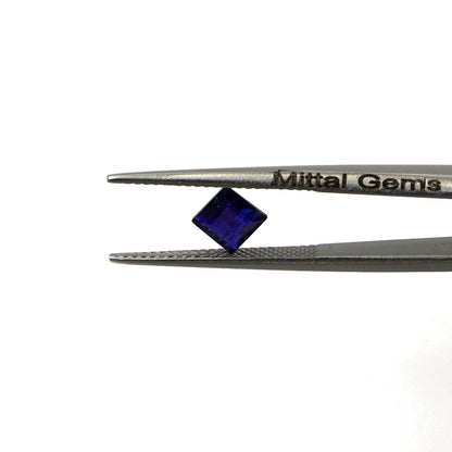 Natural Bangkok Blue Sapphire Calibrated Squares | 5mm & 6mm