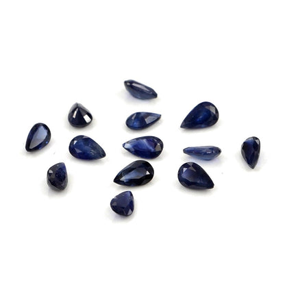 Natural Untreated Blue Sapphire Calibrated Pears | 3x5mm & 4x6mm