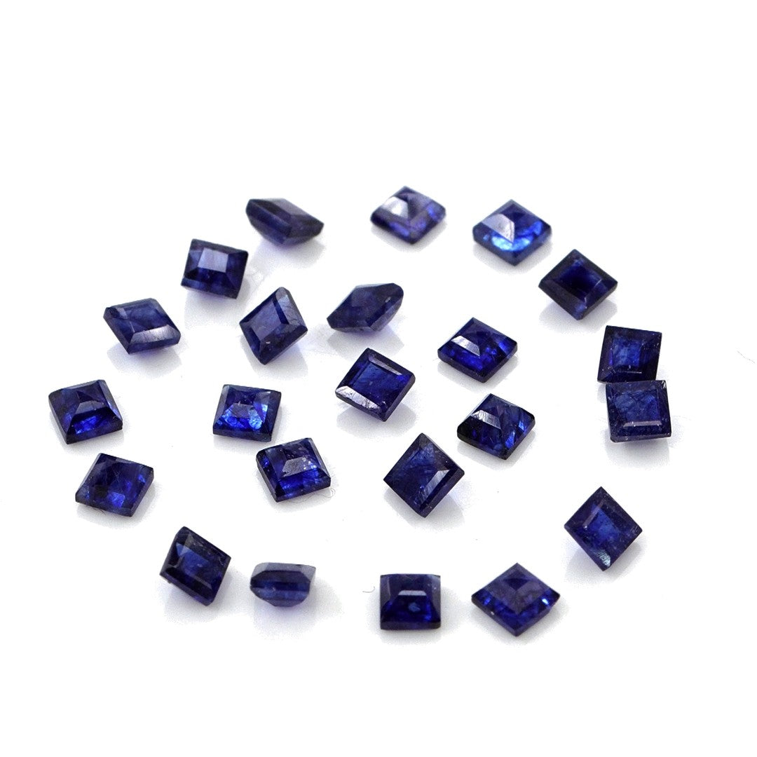 Natural Bangkok Blue Sapphire Calibrated Squares | 2mm & 2.5mm
