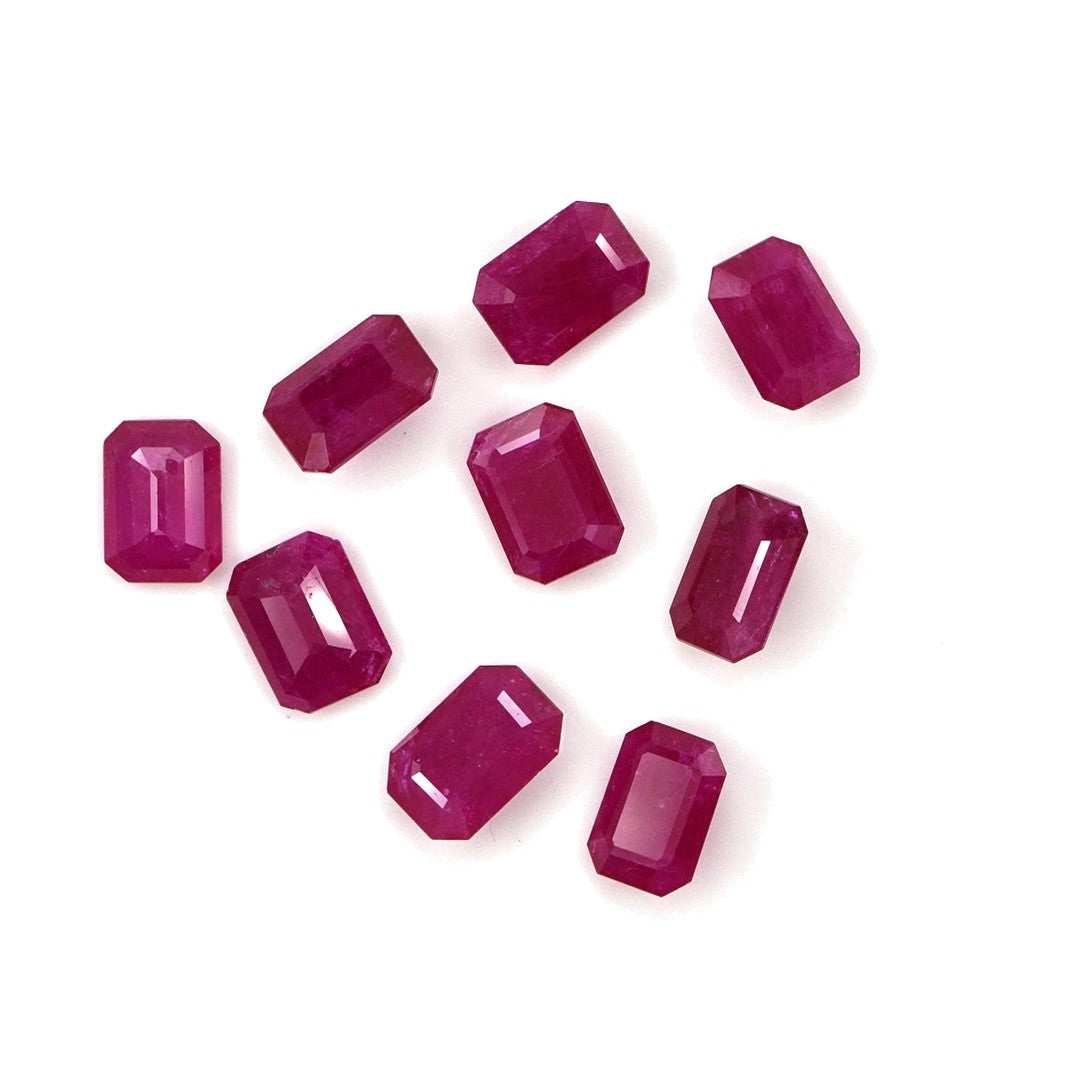 Natural Untreated Mozambique Ruby Calibrated Octagons | 5x7mm & 6x8mm