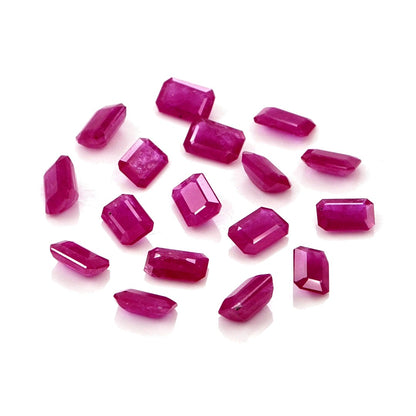 Natural Untreated Mozambique Ruby Calibrated Octagons | 3x5mm & 4x6mm