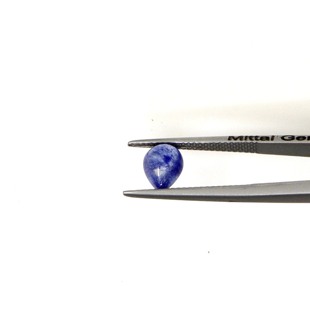 Natural Bangkok Blue Sapphire Calibrated Cabochon Pears | 5x7mm & 6x8mm
