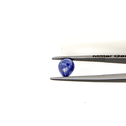 Natural Bangkok Blue Sapphire Calibrated Cabochon Pears | 5x7mm & 6x8mm