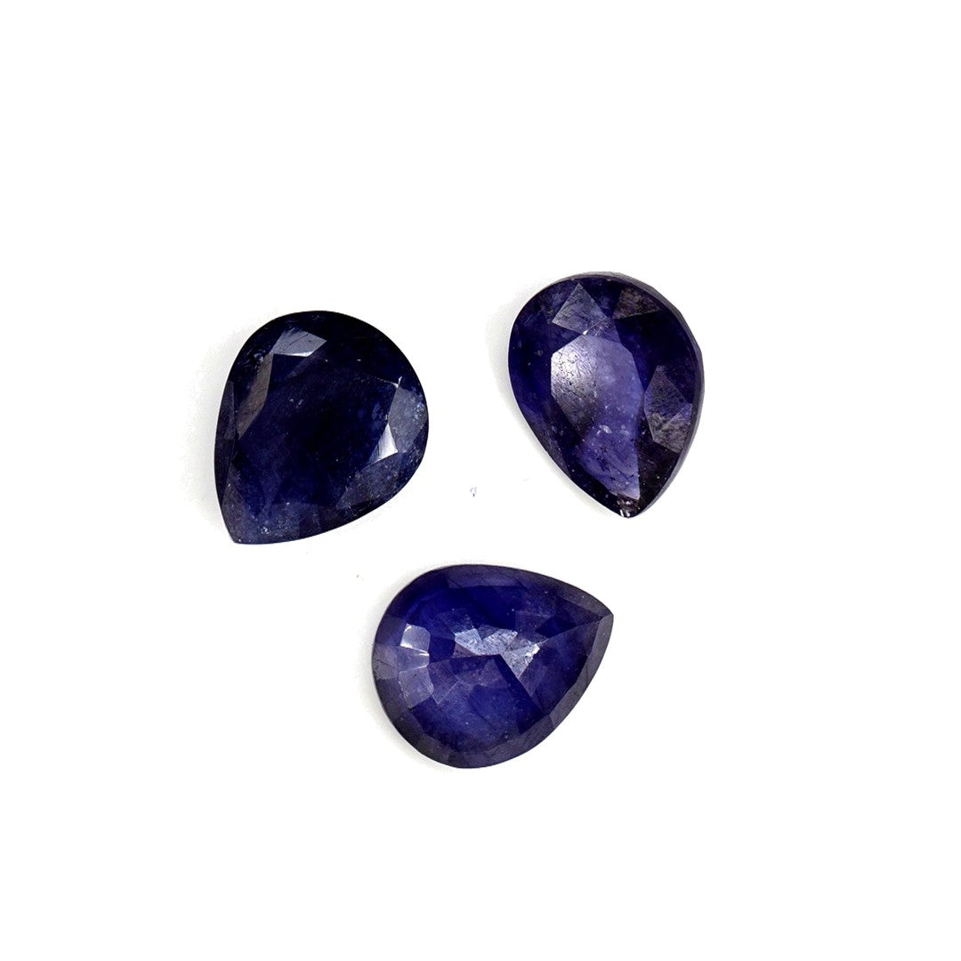 Natural Bangkok Blue Sapphire Calibrated Pears | 9x11mm & 10x12mm