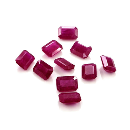 Natural Untreated Mozambique Ruby Calibrated Octagons | 5x7mm & 6x8mm