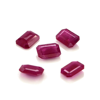 Natural Untreated Burma Ruby Calibrated Octagons | 5x7mm & 6x8mm