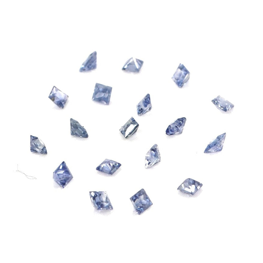 Natural Untreated Blue Sapphire Calibrated Squares | 3mm & 3.5mm