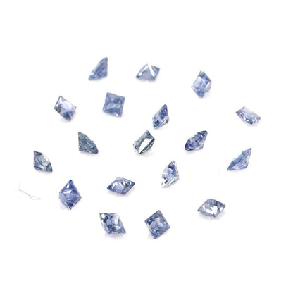 Natural Untreated Blue Sapphire Calibrated Squares | 3mm & 3.5mm