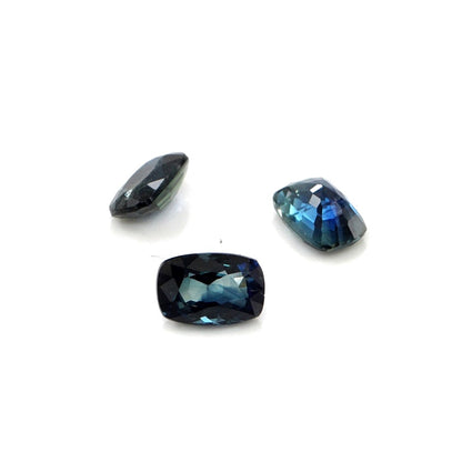 Natural Untreated Australian Teal Sapphire Calibrated Long Cushion | 3x5mm & 4x6mm