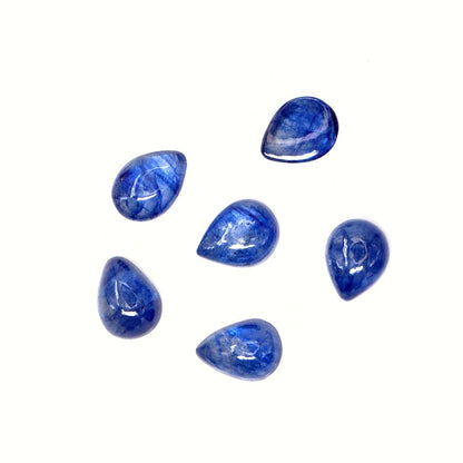 Natural Bangkok Blue Sapphire Calibrated Cabochon Pears | 5x7mm & 6x8mm