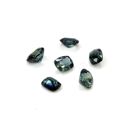 Natural Untreated Australian Teal Sapphire Calibrated Long Cushion | 3x4mm & 4x5mm