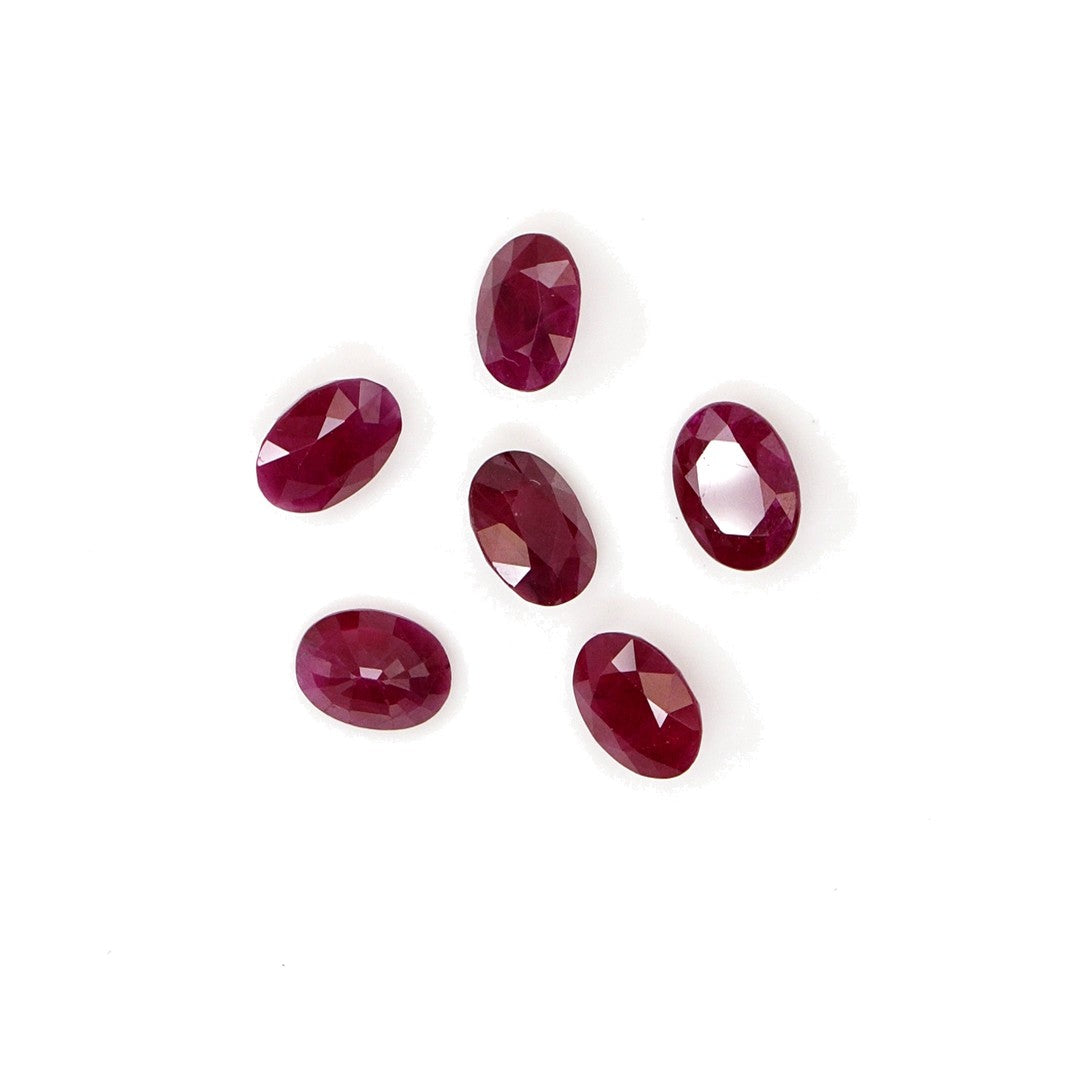 Natural Untreated Burma Ruby Calibrated Ovals | 5x7mm & 6x8mm