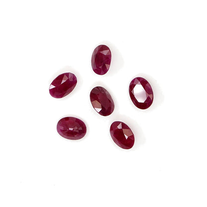 Natural Untreated Burma Ruby Calibrated Ovals | 5x7mm & 6x8mm